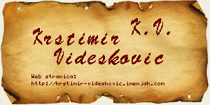 Krstimir Videsković vizit kartica